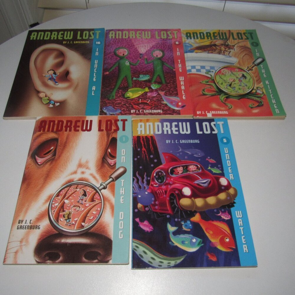 Andrew Lost Book Lot (5 Titles by J.C. Greenburg – A Stepping Stone Book)
